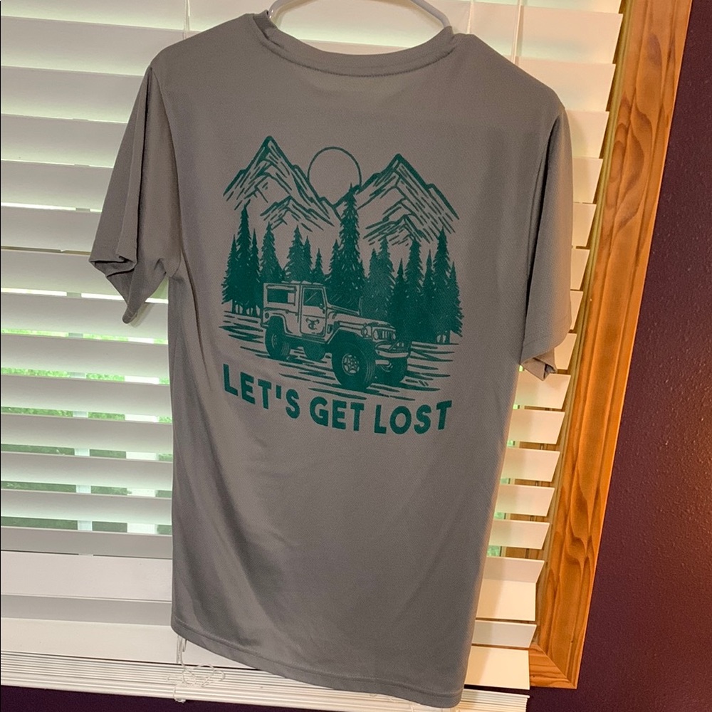 Green and Gray Adventure Tee Short Sleeve